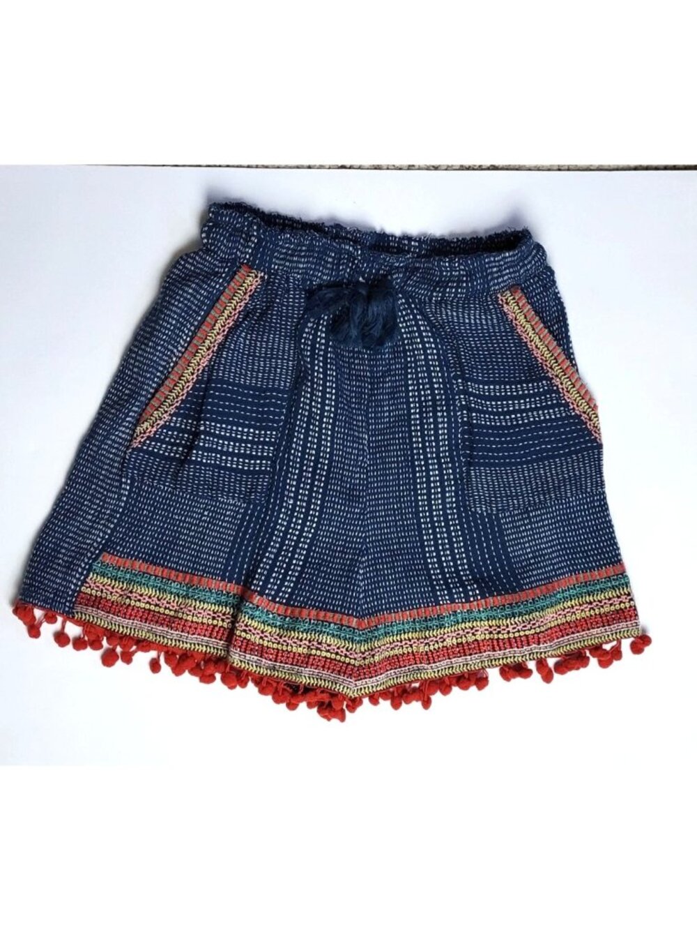 Anthropologie Lacey Pommed Pom Pom Tassle Tribal Shorts XS